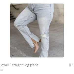 Judy Blue Light Wash Straight Leg High Rise Jeans 7/28